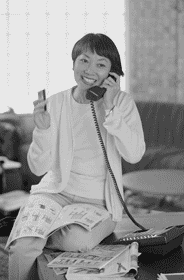 woman on the phone image